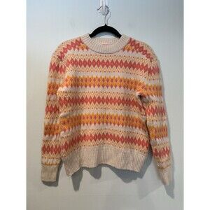 J Crew Fair Isle Sweater Women Small 100% Cashmere Soft Cozy Knit Preppy Coastal